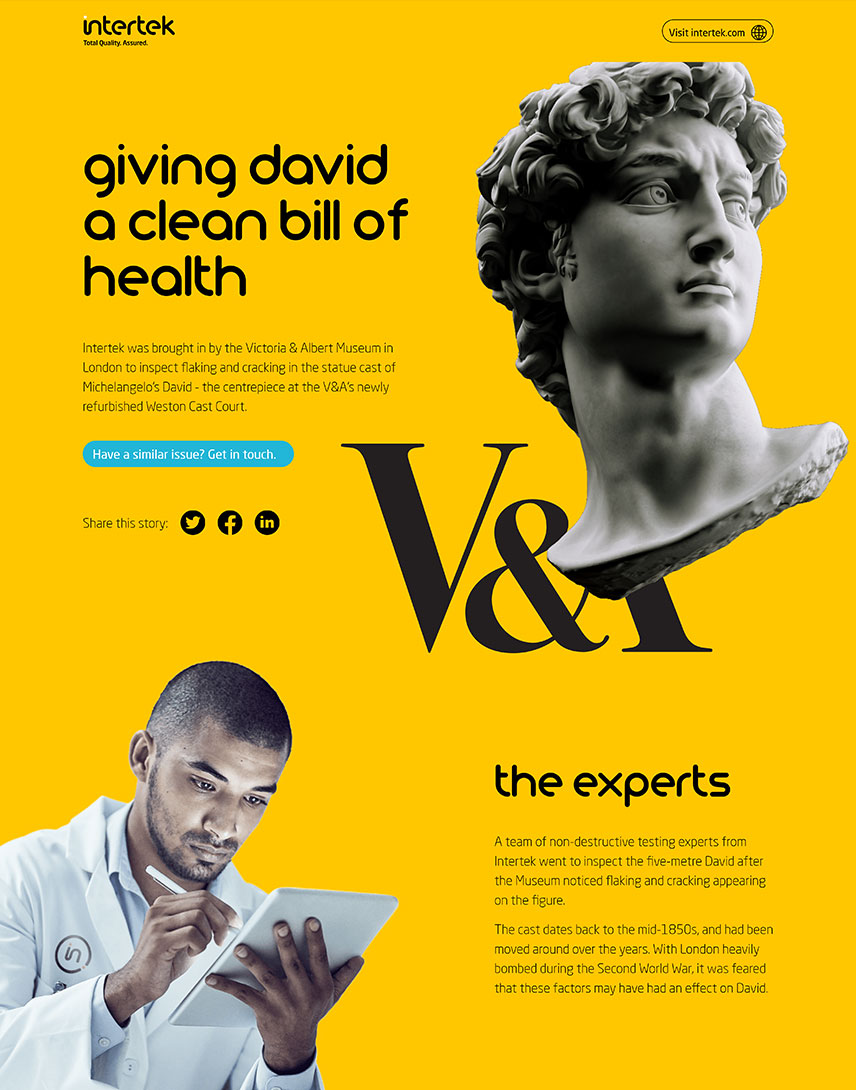 Page example – inspecting Michelangelo's David