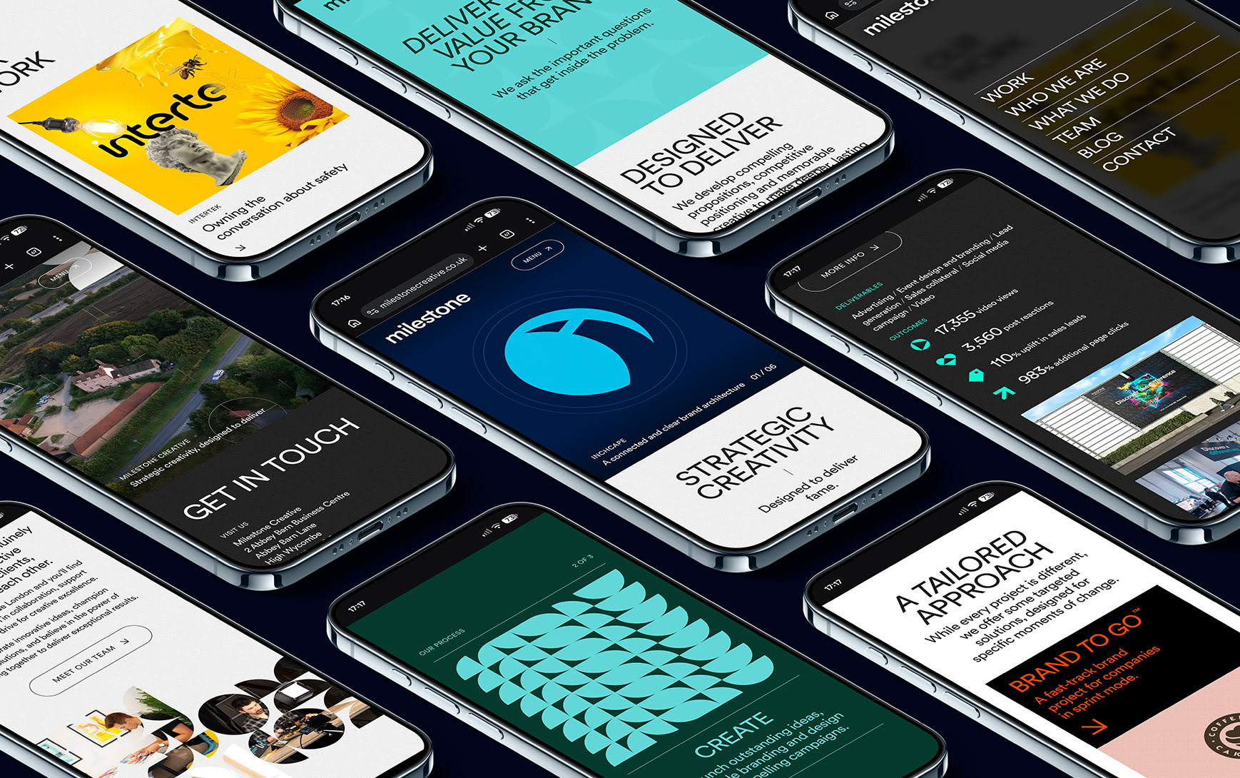 Page mockups on mobiles